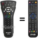 Replacement remote control Sharp LC-37RD1ERU
