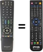 Replacement remote control Sharp LC-42RD2EA