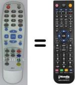 Replacement remote control Beko 4401