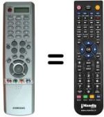 Replacement remote control Samsung LE40R86WDX/XEC