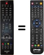 Replacement remote control Sharp LC32SB25E