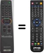 Replacement remote control Sony KV-25X1E