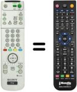 Replacement remote control Sony KP-61PS2