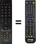 Replacement remote control Toshiba 40RL838G
