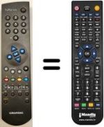 Replacement remote control Grundig MW70-2700FR / DOLBY