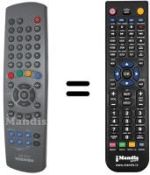 Replacement remote control Toshiba 23306175