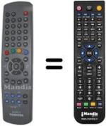 Replacement remote control Toshiba 23306176