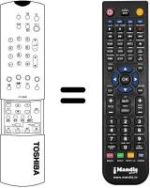 Replacement remote control Toshiba 23306216