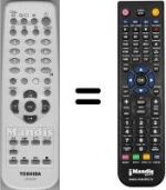 Replacement remote control Toshiba 23306530