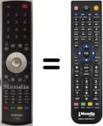 Replacement remote control Toshiba 42WLT66
