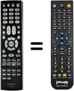 Replacement remote control Toshiba 22DV665DG