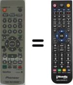 Replacement remote control Pioneer DVR433HS