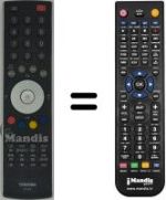 Replacement remote control Toshiba 37WL68P