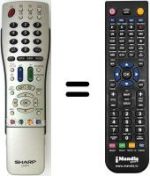 Replacement remote control Sharp LC37P70ER