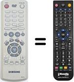 Replacement remote control Samsung DVD-P142