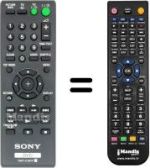 Replacement remote control Sony DVP-NS328