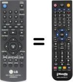 Replacement remote control LG DVX 340