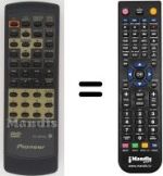 Replacement remote control Pioneer DV525
