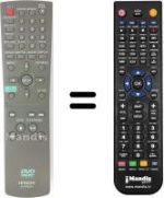 Replacement remote control Hitachi DV-P315E