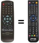 Replacement remote control Hitachi DV-P505E
