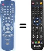 Replacement remote control Hitachi DV-P305E
