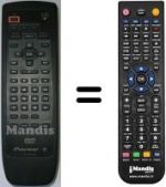 Replacement remote control Pioneer DV515