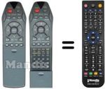 Replacement remote control Bluesky DVD2210S