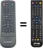 Replacement remote control MPMAN XV-D205