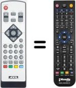 Replacement remote control United DVBT8072