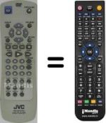 Replacement remote control JVC XV-N450B