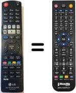 Replacement remote control LG HVS59054