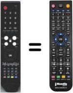 Replacement remote control HVS57580