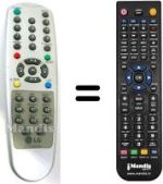Replacement remote control LG HVS54284