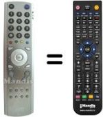 Replacement remote control JVC HVS54561