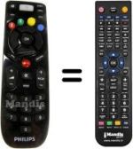 Replacement remote control Philips HVS57261