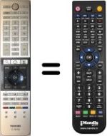 Replacement remote control Toshiba HVS57321