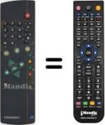 Replacement remote control Grundig WHV7053