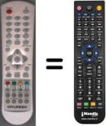 Replacement remote control Hyundai WHV3333