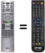Replacement remote control LG WHV14254