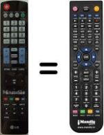 Replacement remote control LG WHV12440