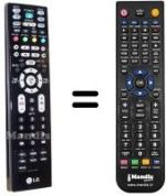 Replacement remote control LG WHV12456