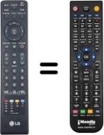Replacement remote control LG WHV15946