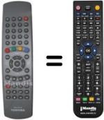 Replacement remote control Toshiba SEC0844