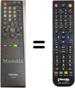 Replacement remote control Toshiba SEC14266