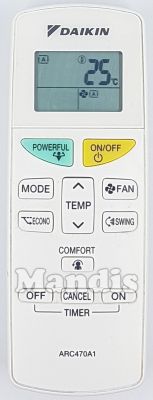 Original remote control DAIKIN ARC470A1