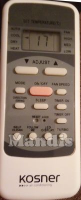 Original remote control KOSNER R5119/BGE
