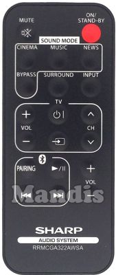 Original remote control SHARP RRMCGA322AW01