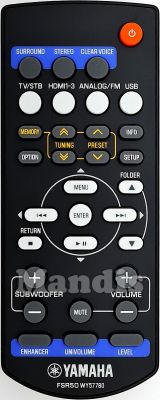 Original remote control YAMAHA FSR50 (WY577800)