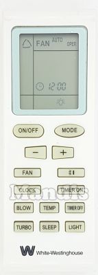 Original remote control WHITE WESTINGHOUSE YB1FA