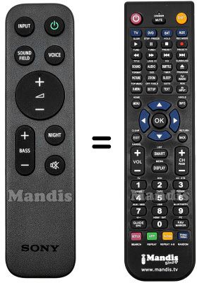 Replacement remote control Sony HVS50024 Replacement remote control Sony HVS50024